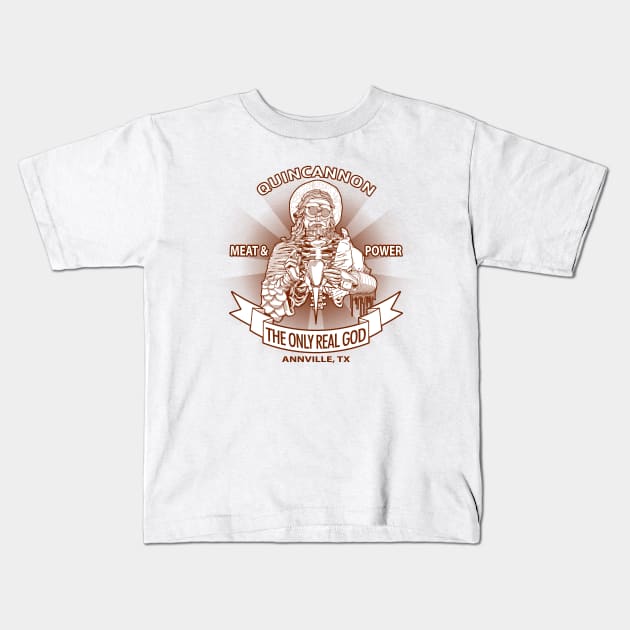 Preachin' to the God of Meat Kids T-Shirt by boltfromtheblue